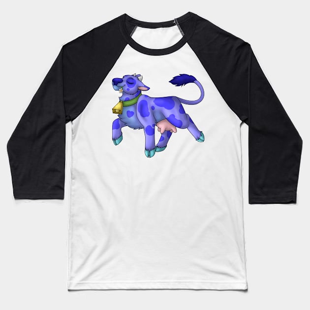 Happy Moo: Blue Cheese Baseball T-Shirt by spyroid101